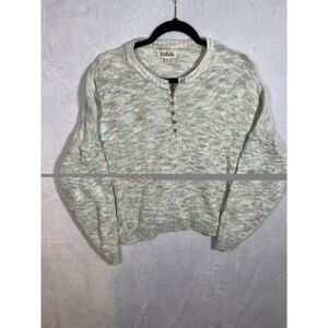 Listicle oversized sage green/blueHenley sweater